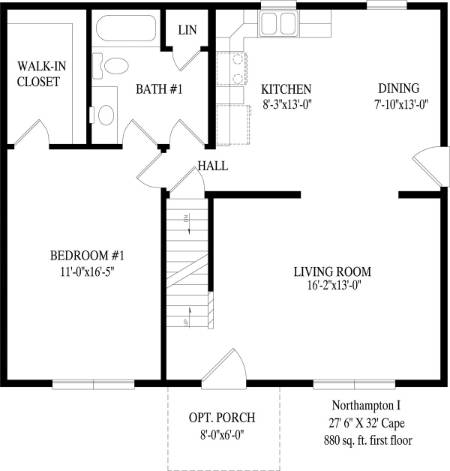 Northampton Modular Home Floor Plan First Floor